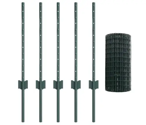 Eiropas Žogs Ar 5 U Stabiem Zaļš 0.6X10 M Tērauds Vidaxl