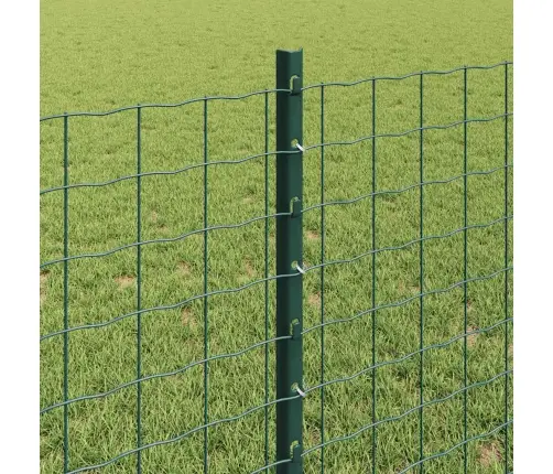 Eiropas Žogs Ar 11 U Statņiem Zaļš 0,8X25 M Tērauds Vidaxl