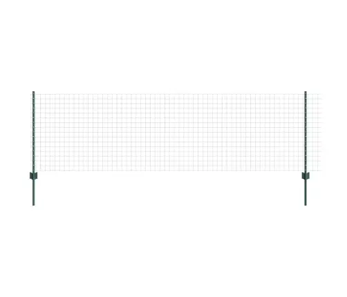 Eiropas Žogs Ar 11 U Statņiem Zaļš 0,8X25 M Tērauds Vidaxl