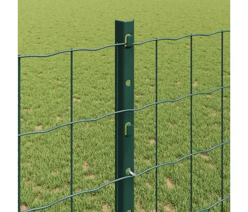 Eiropas Žogs Ar 11 U Veida Stabiem Zaļā Krāsā 1,2X25 M Tērauds Vidaxl