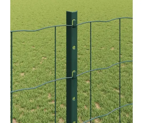 Eiropas Žogs Ar 11 U Balstiem Zaļš 1,2X25 M Tērauds Vidaxl