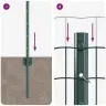 Tvora Su Stulpais Žalia 0.4 X 25 M Plienas