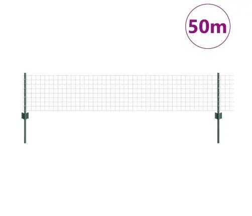 Tvora Su Stulpais Žalia 0,4 X 50 M Plienas Ir Pvc