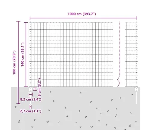 Eiropas Žogs Ar 5 U Stabiem Zaļā Krāsā 1,4X10 M Tērauds Vidaxl