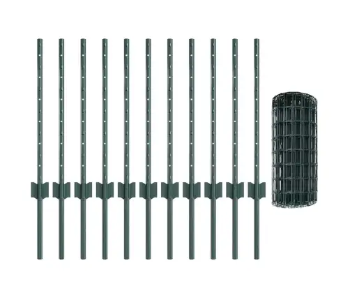 Tvora Su Stulpais Žalia 0.6 X 25 M Plienas