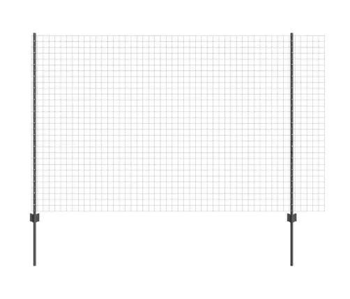 Euro Žogs Ar 10 U Stiprinājumiem Pelēks 1,6X10 M Tērauds Vidaxl