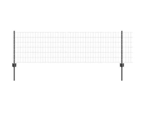 Eiropas Žogs Ar 5 U Pāļiem Pelēks 0.6X10 M Tērauds Vidaxl