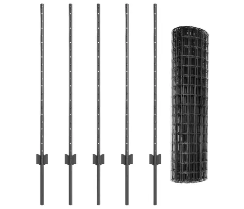 Tvora Su Stulpais Pilka 1 X 10 M Plienas