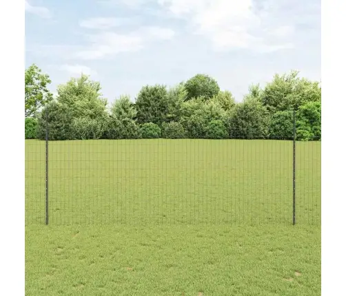 Eiro Žogs Ar 10 U Stabiem Pelēks 1,4X10 M Tērauds Vidaxl Eiro Žogs Ar 10 U Stabiem Pelēks 1,4X10 M Tērauds Vidaxl