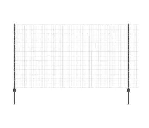 Eiro Žogs Ar 10 U Stabiem Pelēks 1,4X10 M Tērauds Vidaxl Eiro Žogs Ar 10 U Stabiem Pelēks 1,4X10 M Tērauds Vidaxl