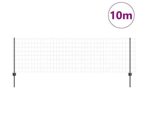 Tvora Su Stulpais Pilka 0.8 X 10 M Plienas