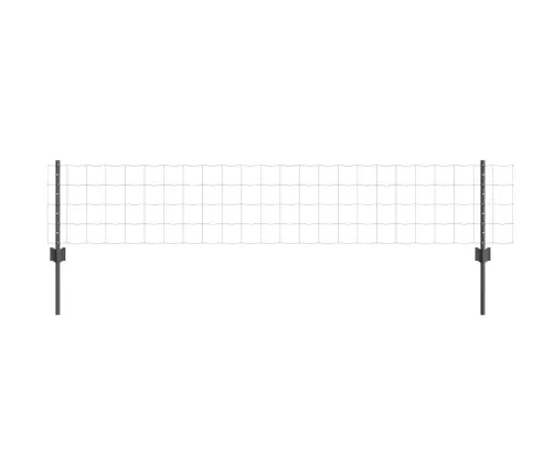 Eiro Žogs Ar 5 U Balstiem Pelēks 0.4X10 M Tērauds Vidaxl