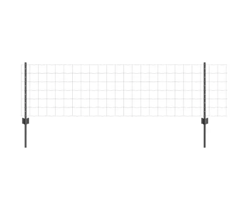 Tvora Su Stulpais Pilka 0,6 X 10 M Plienas Ir Pvc