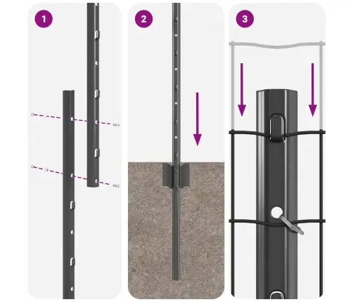 Dārza Žogu Komplekts 2 Gabalu Komplekts Pelēks Vidaxl