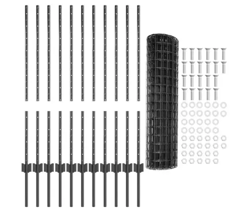 Tvora Su Stulpais Pilka 1 X 25 M Plienas