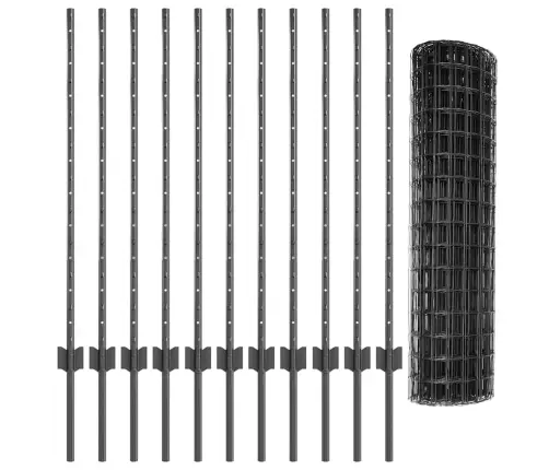 Tvora Su Stulpais Pilka 1 X 25 M Plienas