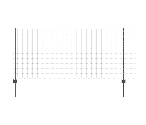 Dārza Žoga Komplekts 2 Gabali Pelēks Pulverkrāsots Tērauds Vidaxl