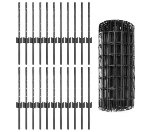 Tvora Ir Stulpas Pilka 0,4 X 50 M Plienas