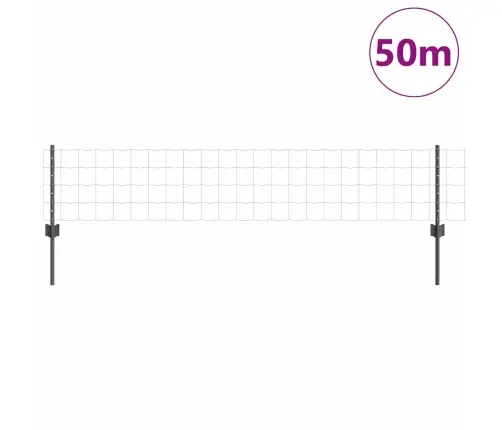 Tvora Su Stulpais Pilka 0.4 X 50 M Plienas