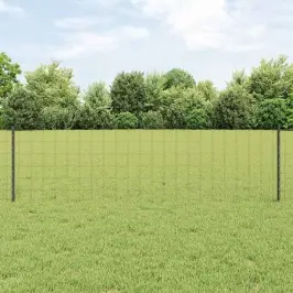 Žogs Ar Stabiem. Pelēka 0.6 X 50 M Tērauds Vidaxl