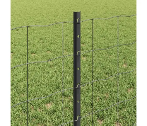 Eiropas Žogs Ar 22 U Stabiem Pelēks 0,6X50 M Tērauds Vidaxl