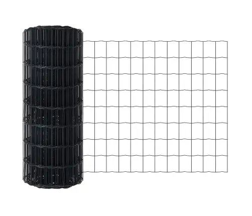 Eiropas Žogs Ar 5 U Posti Pelēks 0,8X10 M Tērauds Vidaxl