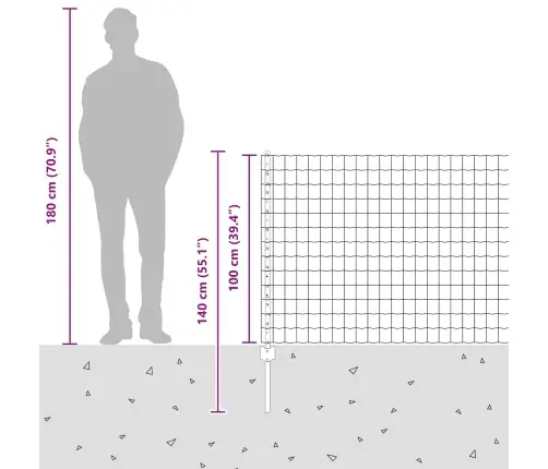 Tvora Su Stulpais Pilka 1 X 10 M Plienas