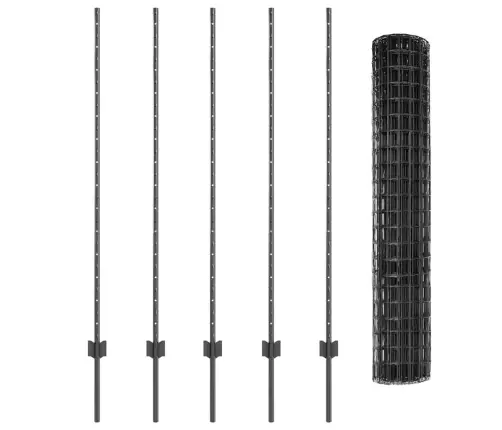 Tvora Ir Stulpas Pilka 1,4 X 10 M Plienas