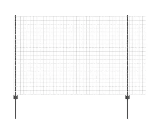 Euro Žogs Ar 10 U Stabiem Pelēks 1,6X10 M Tērauds Vidaxl