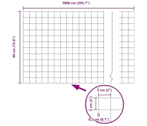 Eiropas Žogs Ar 5 U Stabiem Sudrabs 0,4X10 M Tērauds Vidaxl