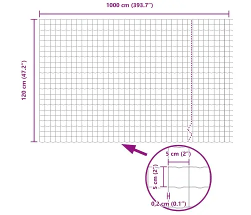 Aed Ja Post Hõbedane 1,2 X 10 M Teras