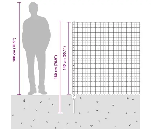 Eiro Žogs Ar 10 U Stabiem Sudrabs 1,4X10 M Tērauds Vidaxl