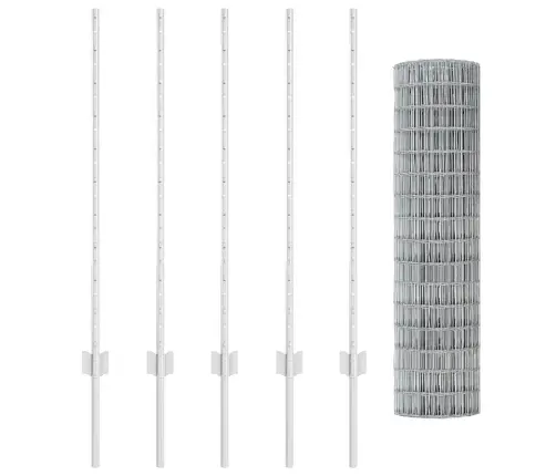 Eiro Žogs Ar 10 U Stabiem Sudrabs 1X10 M Tērauds Vidaxl