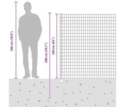 Tvora Su Stulpais Sidabro 1,6 X 10 M Plienas