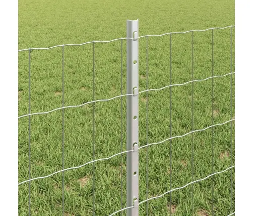 Eiropas Žogs Ar 5 U Stabiem Sudrabs 0,6X10 M Tērauds Vidaxl