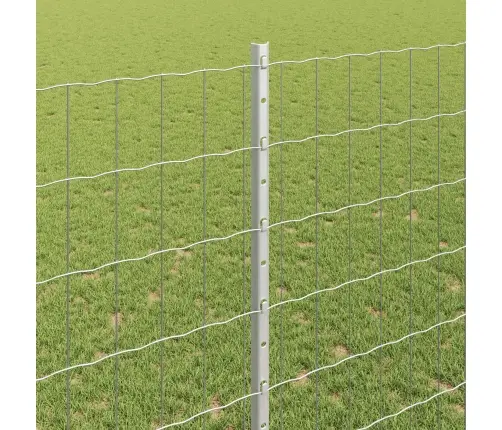 Eiro Žogs Ar 10 U Stabiem Sudraba 1,4X10 M Tērauds Vidaxl