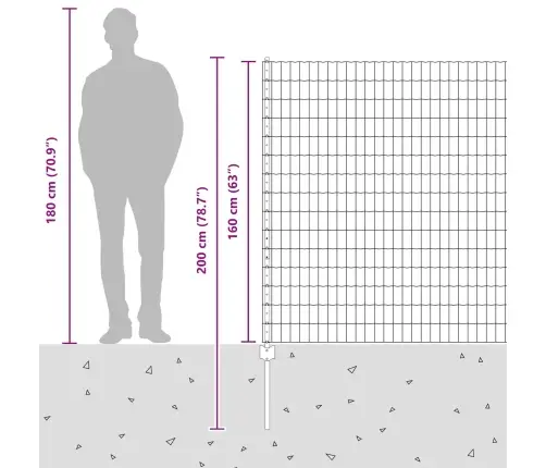 Euro Žogs Ar 10 U Stabiem Sudrabs 1,6X10 M Tērauds Vidaxl
