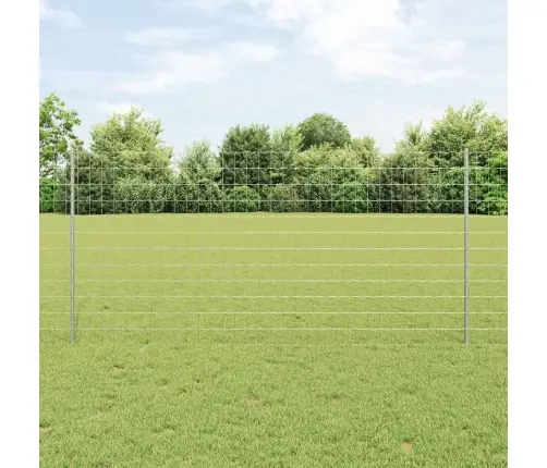 Euro Žogs Ar 10 U Stabiem Sudrabs 1,2X10 M Tērauds Vidaxl