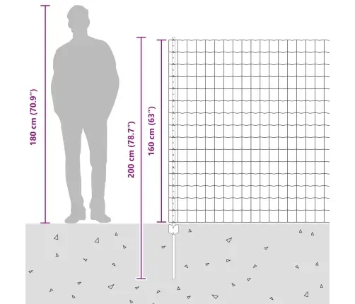 Euro Žogs Ar 10 U Stabiem Sudrabs 1,6X10 M Tērauds Vidaxl