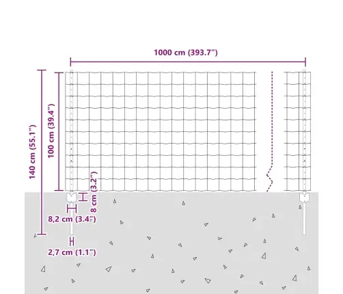 Tvora Su Stulpais Sidabro 1 X 10 M Plienas Tvora Su Stulpais Sidabro 1 X 10 M Plienas