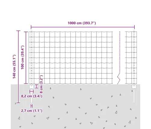 Tvora Ir Stulpas Sidabro 1 X 10 M Plienas