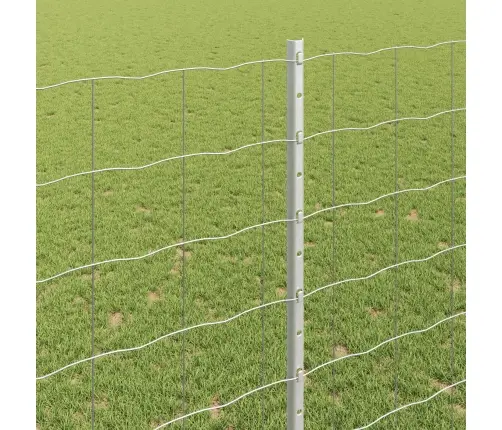 Euro Žogs Ar 10 U Stabiem Sudraba Krāsā 1,4X10 M Tērauds Vidaxl