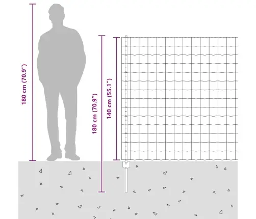 Euro Žogs Ar 10 U Stabiem Sudraba Krāsā 1,4X10 M Tērauds Vidaxl