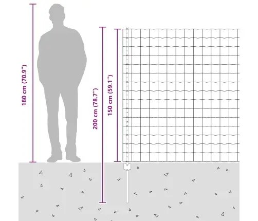 Euro Žogs Ar 10 U Stabiem Sudrabs 1,5X10 M Tērauds Vidaxl