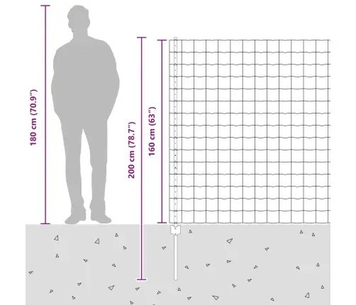 Euro Žogs Ar 10 U Stabiem Sudrabs 1,6X10 M Tērauds Vidaxl