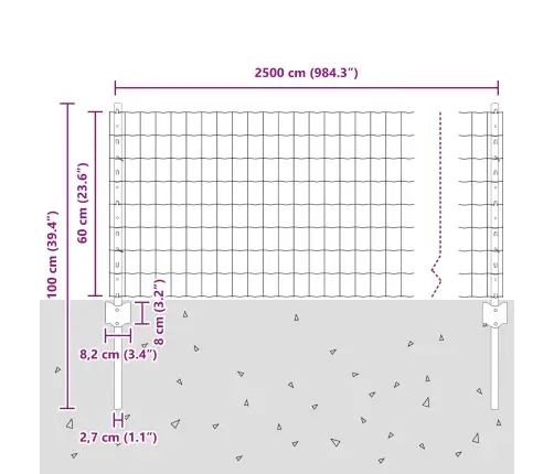 Aed Ja Post Hõbedane 0,6 X 25 M Teras