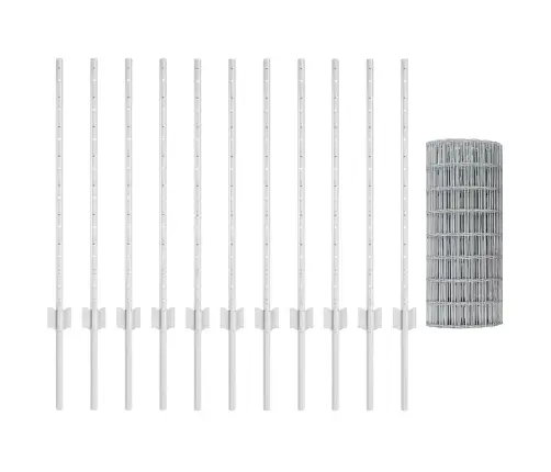 Tvora Su Stulpais Sidabro 0.8 X 25 M Plienas