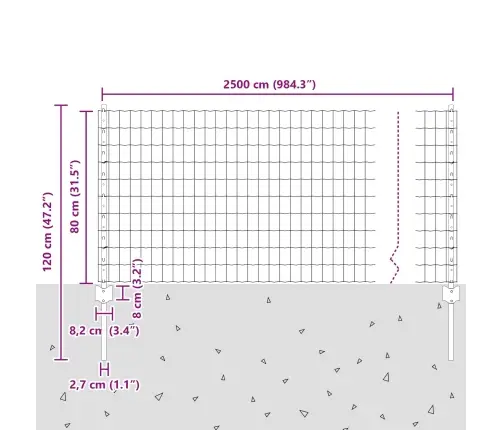 Aed Ja Post Hõbedane 0,8 X 25 M Teras