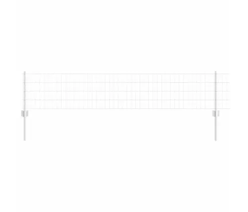 Eiro Žogs Ar 11 U Stabiem Sudrabs 0,4X25 M Tērauds Vidaxl
