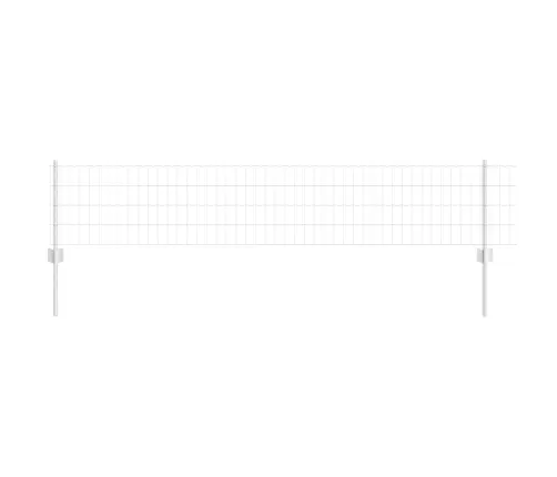 Eiro Žogs Ar 11 U Stabiem Sudrabs 0,4X25 M Tērauds Vidaxl